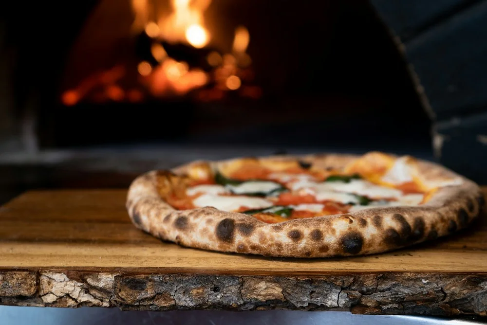 A freshly baked pizza ready to share